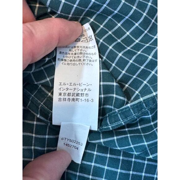 L.L. Bean shirt, XL, Traditional fit, 100% cotton, Forest Green pattern - Picture 7 of 8